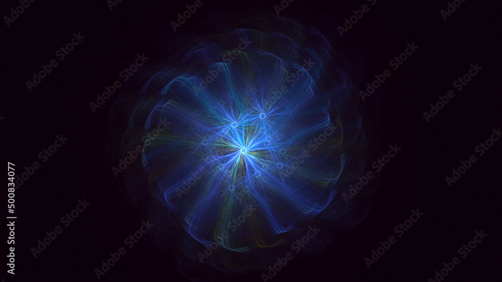 3D rendering abstract round light background