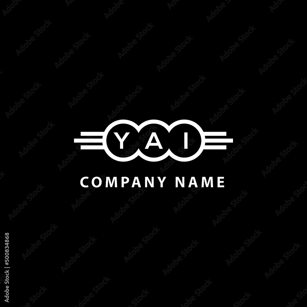YAI letter logo design on black background. YAI creative initials letter logo concept. YAI letter design. YAI letter logo design on black background. YAI creative initials letter logo concept. YAI letter design.