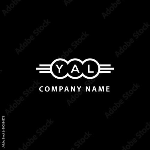YEL letter logo design on black background. YEL creative  initials letter logo concept. YEL letter design. photo