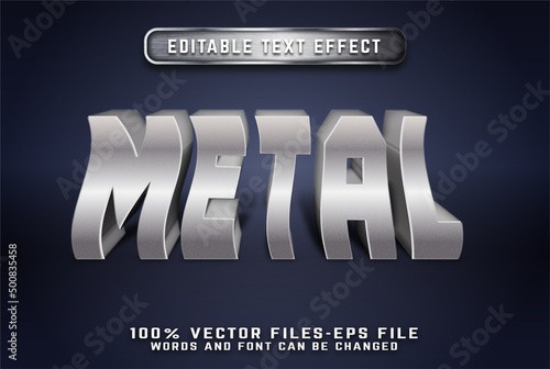 metal 3d text effect premium vectors