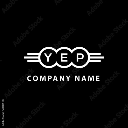 YEP letter logo design on black background. YEP  creative initials letter logo concept. YEP letter design.