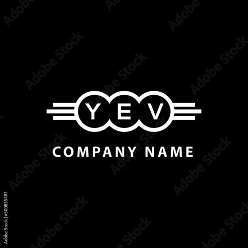 YEV letter logo design on black background. YEV creative initials letter logo concept. YEV letter design.