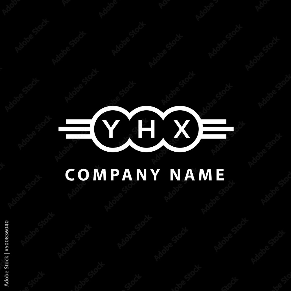 YHX letter logo design on black background. YHX creative initials letter logo concept. YHX letter design. YHX letter logo design on black background. YHX creative initials letter logo concept. YHX letter design.