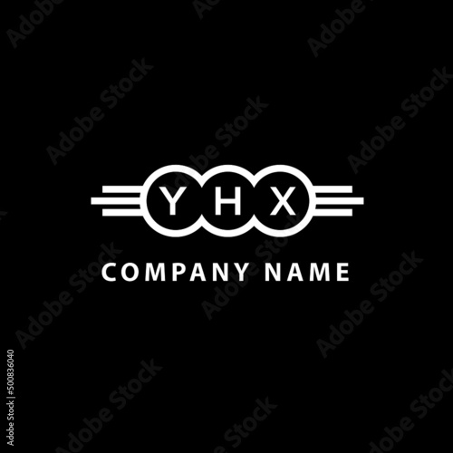 YHX letter logo design on black background. YHX  creative initials letter logo concept. YHX letter design.