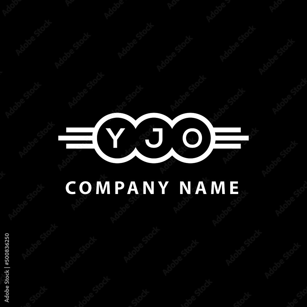 YJO letter logo design on black background. YJO creative initials letter logo concept. YJO letter design. YJO letter logo design on black background. YJO creative initials letter logo concept. YJO letter design.