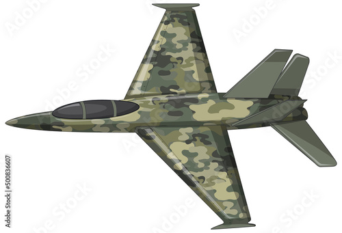 A military aircraft on white background