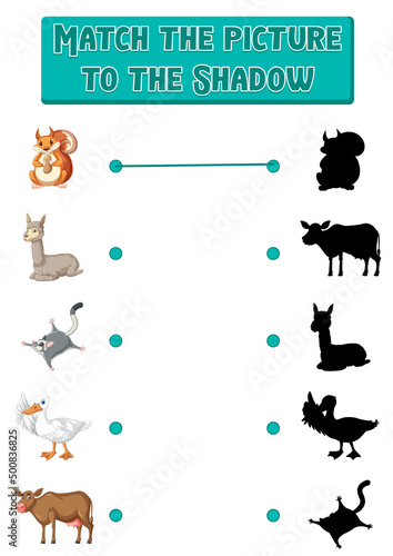 Shadow matching game template