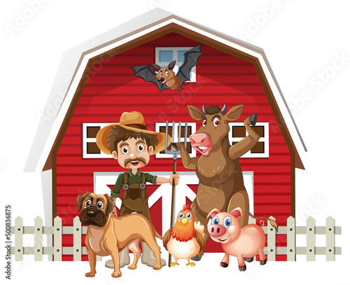 Farming theme with many animals