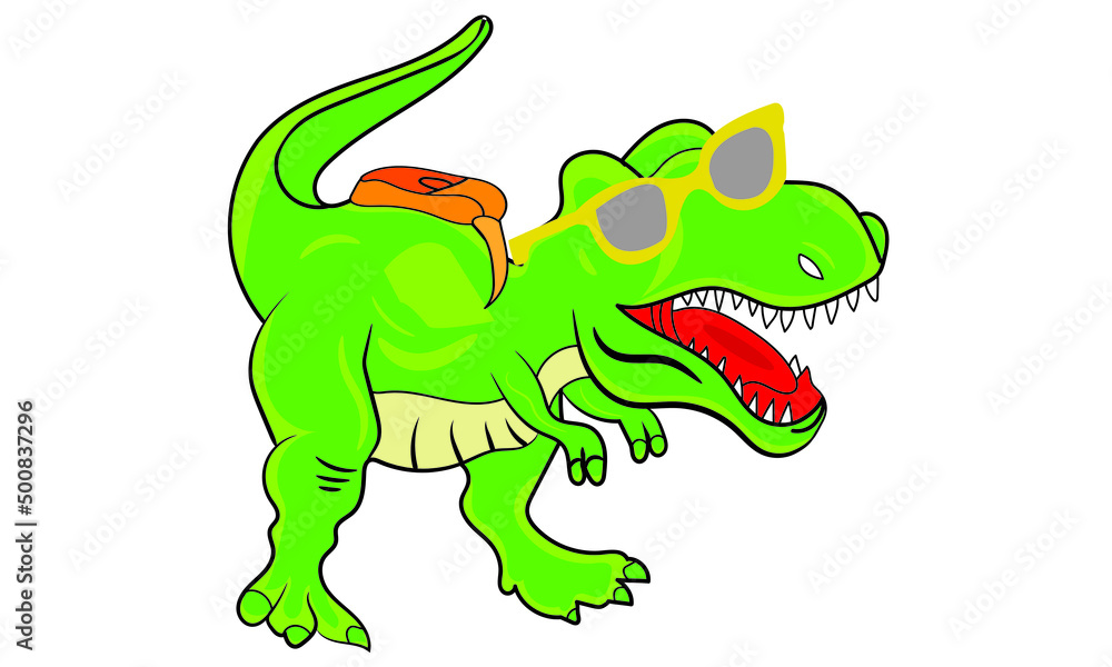 Naklejka premium dinosaur illustration vector