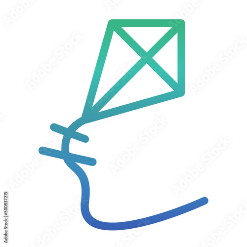 Kite , Spring gradient icon.