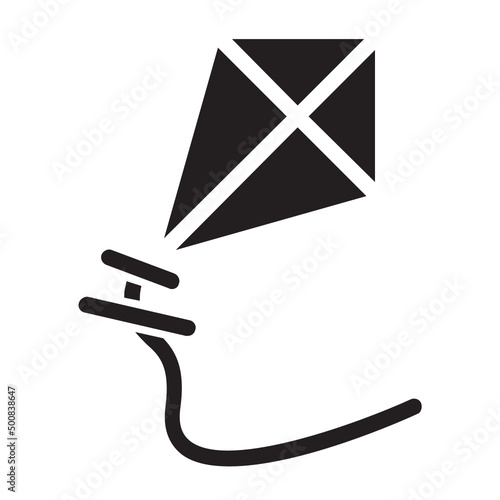 Kite , Spring solid icon.