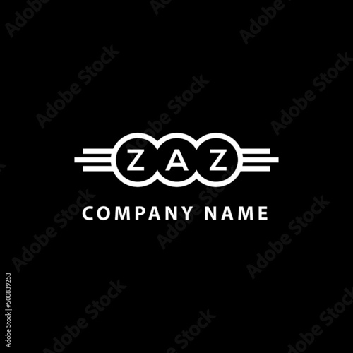 ZAZ letter logo design on black background. ZAZ  creative initials letter logo concept. ZAZ letter design.
 photo