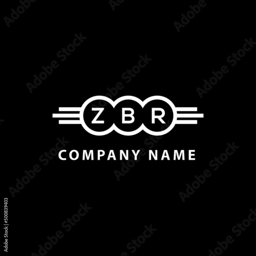 ZBR letter logo design on black background. ZBR  creative initials letter logo concept. ZBR letter design.
 photo