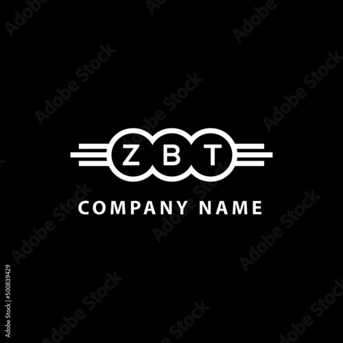 ZBT letter logo design on black background. ZBT  creative initials letter logo concept. ZBT letter design.
 photo