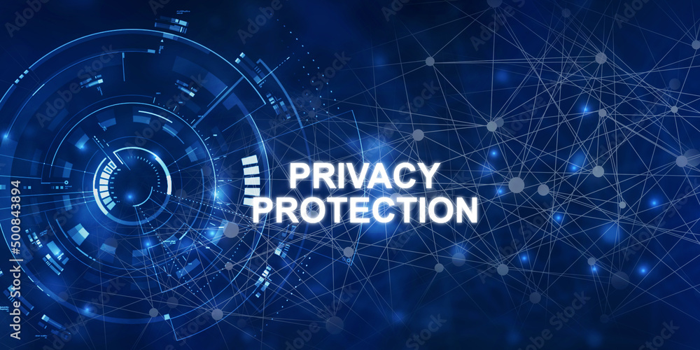 Fototapeta premium 2d illustration privacy protection concept