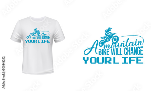 Bike Realistic T-Shirt Design Bike T-Shirt With Premium Vector And Template Bike Champion T-Shirt Design With Premium Quality