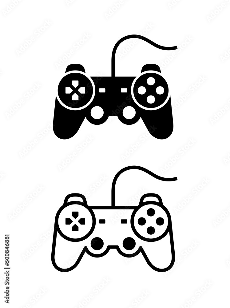 Game joystick icon. Symbol of computer games and PS. Control panel for the  game. Stock Illustration | Adobe Stock