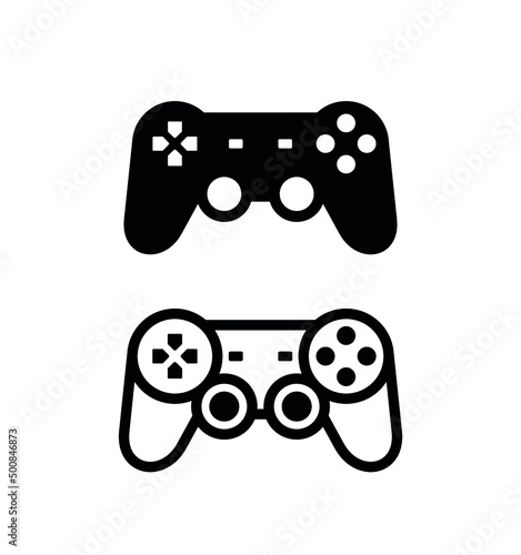 Game joystick icon. Symbol of computer games and PS. Control panel for the game.