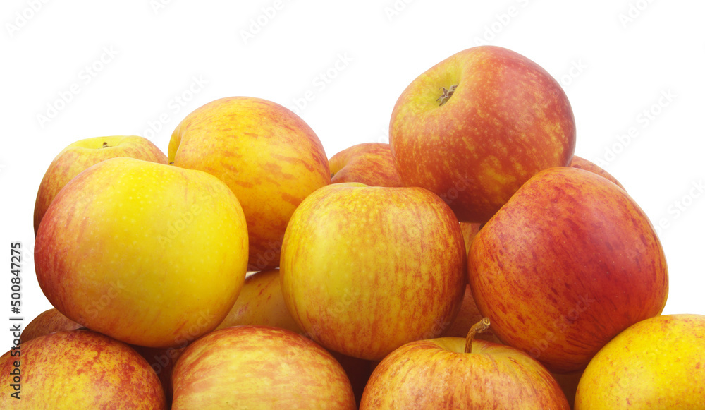 Heap of many ripe apples isolated on white background Heap of many ripe apples isolated on white background