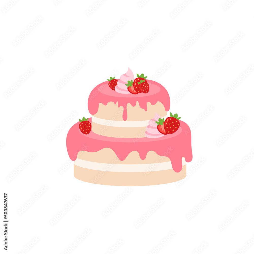 Happy birthday party birthday cake box fruit cake Celebration Party birthday candles set isolated flat vector graphic design illustration And icon elements Happy birthday party birthday cake box fruit cake Celebration Party birthday candles set isolated flat vector graphic design illustration And icon elements