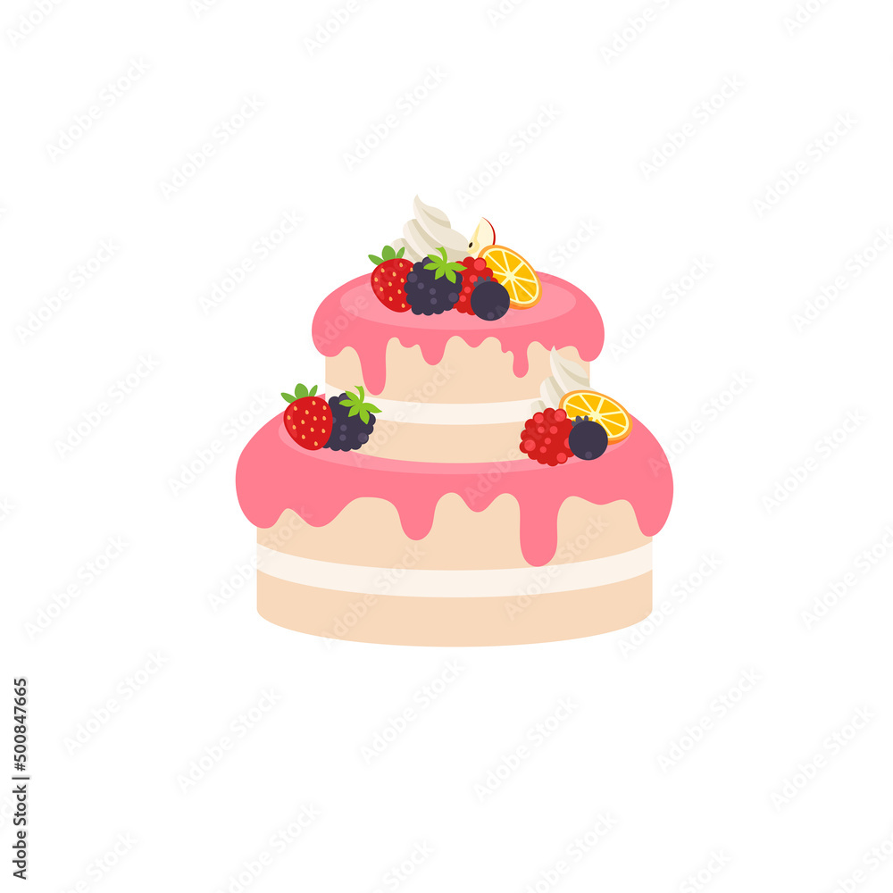 Happy birthday party birthday cake box fruit cake Celebration Party birthday candles set isolated flat vector graphic design illustration And icon elements Happy birthday party birthday cake box fruit cake Celebration Party birthday candles set isolated flat vector graphic design illustration And icon elements