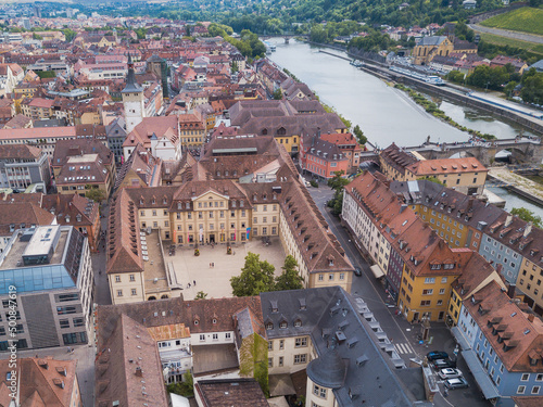 Blick zum Rathaus Würzburg