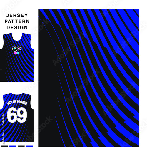 Abstract concept vector jersey pattern template for printing or sublimation sports uniforms football volleyball basketball e-sports cycling and fishing Free Vector.