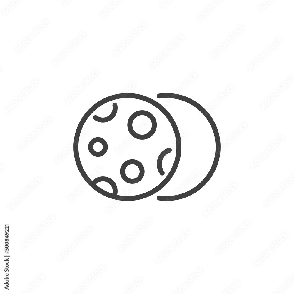 Chocolate chip cookie line icon