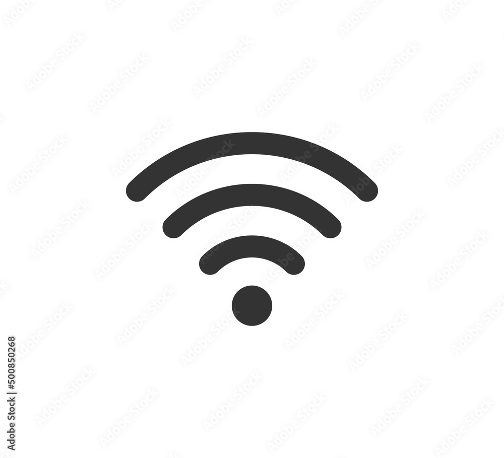 Wi Fi icon. Wifi signal icon. Wireless internet connection signal. Vector illustration isolated on white background. Wi Fi icon. Wifi signal icon. Wireless internet connection signal. Vector illustration isolated on white background.