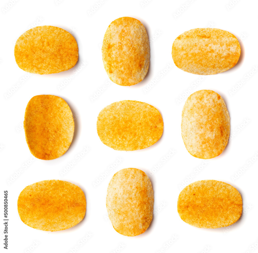 Potato Chips Isolated Potato Chips Isolated