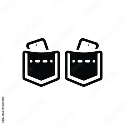 Black solid icon for pockets