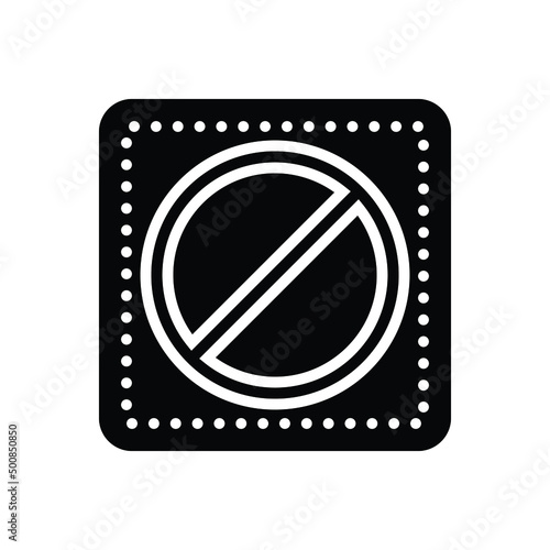 Black solid icon for restrictions