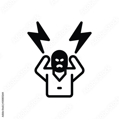 Black solid icon for aggressive