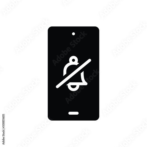 Black solid icon for silent