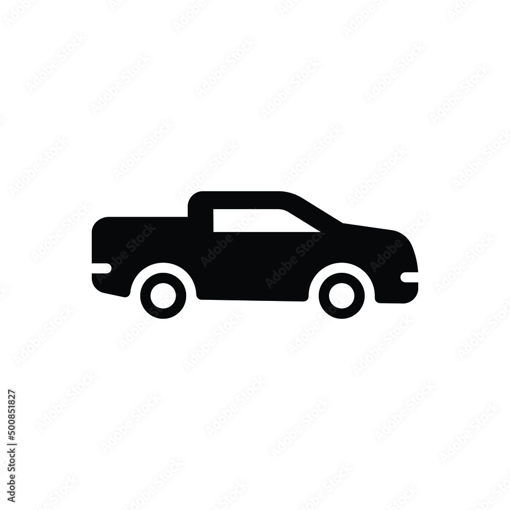 Black solid icon for lorry