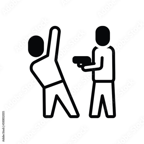Black solid icon for crimes