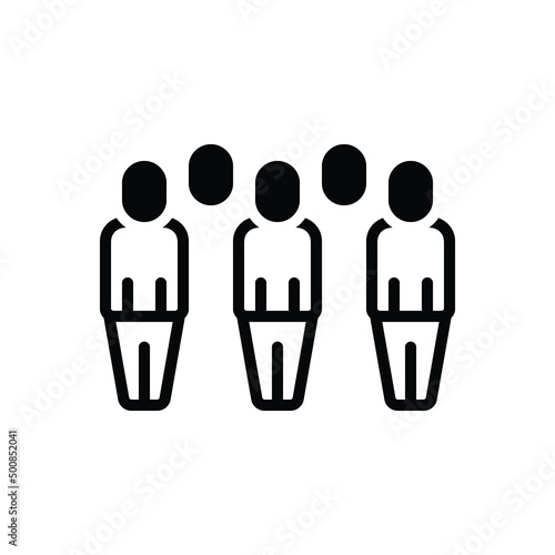 Black solid icon for customers