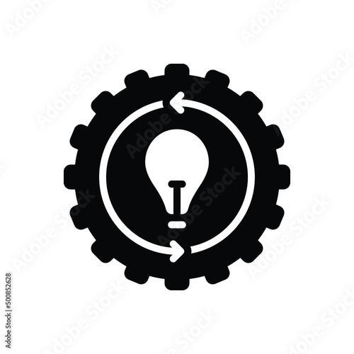 Black solid icon for implementation