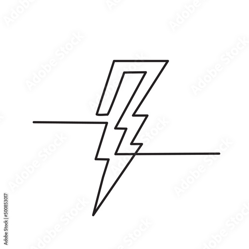 Line Drawing Lighting Strike Icon