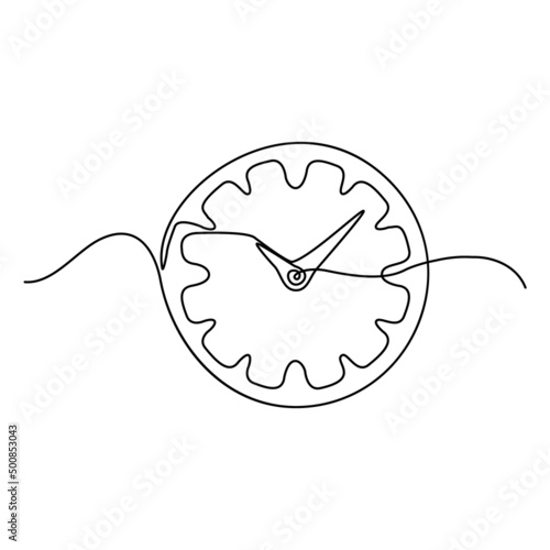 Line Drawing Clock Icon