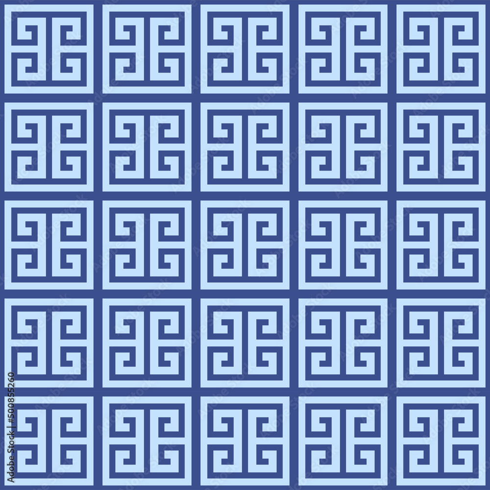 Japanese Square Maze Vector Seamless Pattern Japanese Square Maze Vector Seamless Pattern