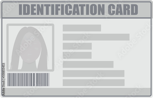 Identification card template. vector illustration