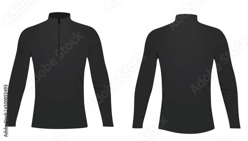 Black top sweatshirt. vector illustration 