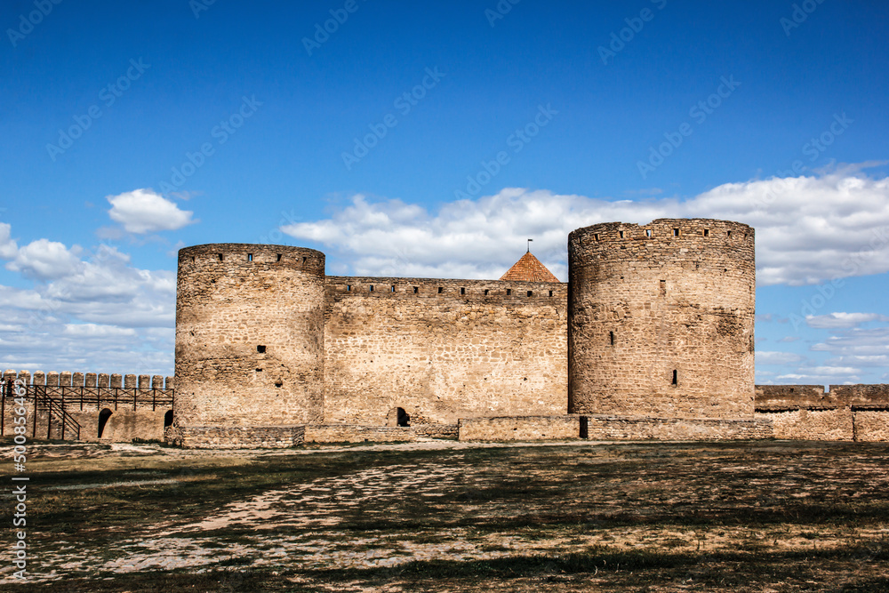 Old fortress against the sky. Historical place. For archive
