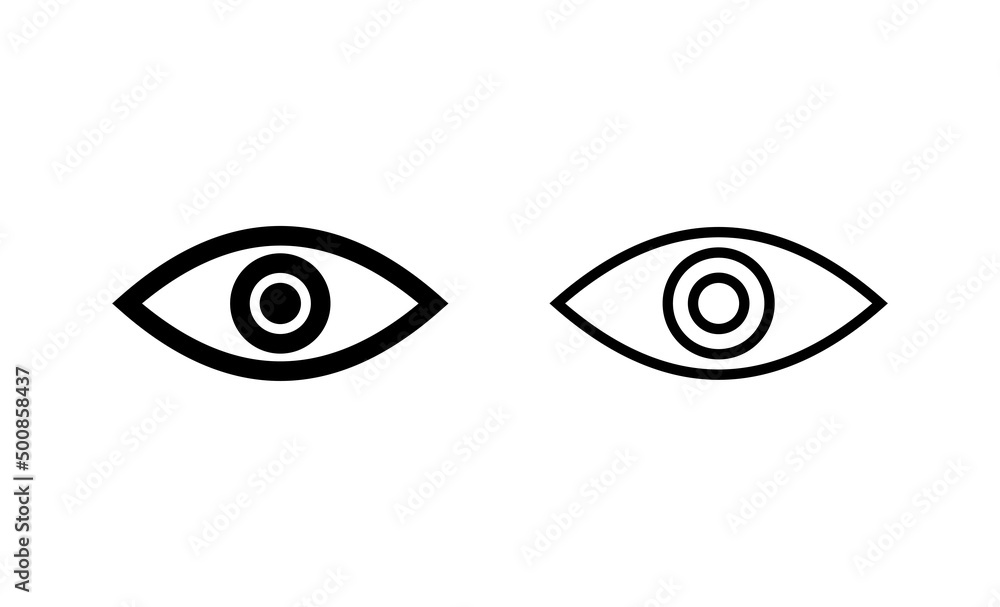 Eye icon vector. Eye sign and symbol. Look and Vision icon. Eye icon vector. Eye sign and symbol. Look and Vision icon.