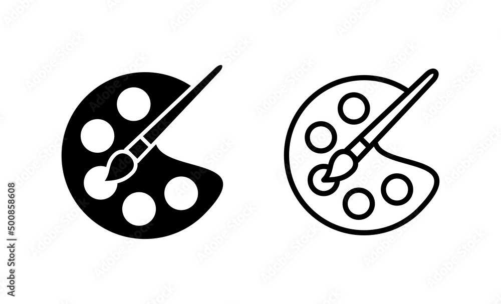 Paint icon vector. paint brush sign and symbol. paint roller icon vector Paint icon vector. paint brush sign and symbol. paint roller icon vector