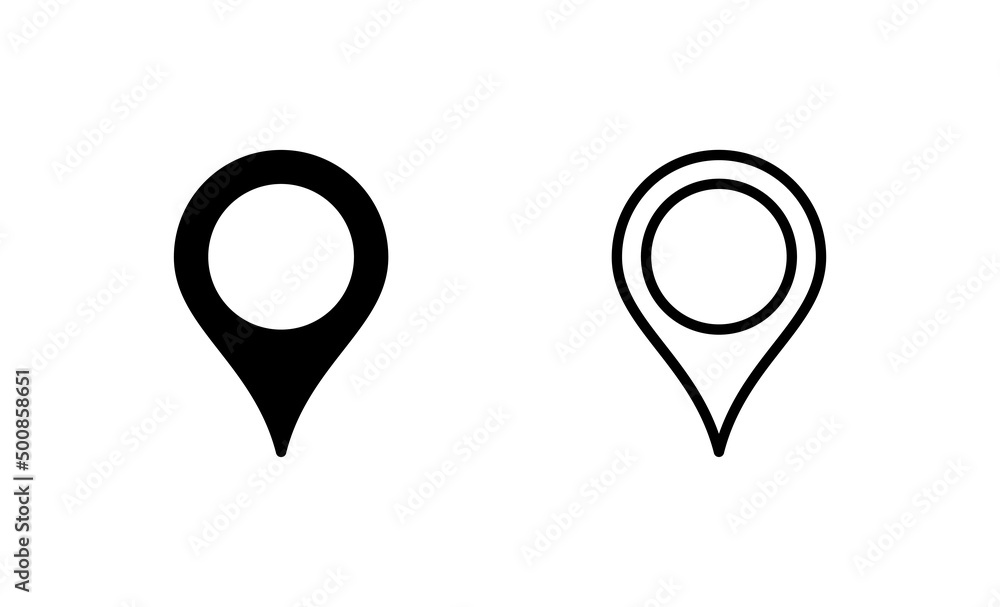 Pin icon vector. Location sign and symbol. destination icon. map pin Pin icon vector. Location sign and symbol. destination icon. map pin