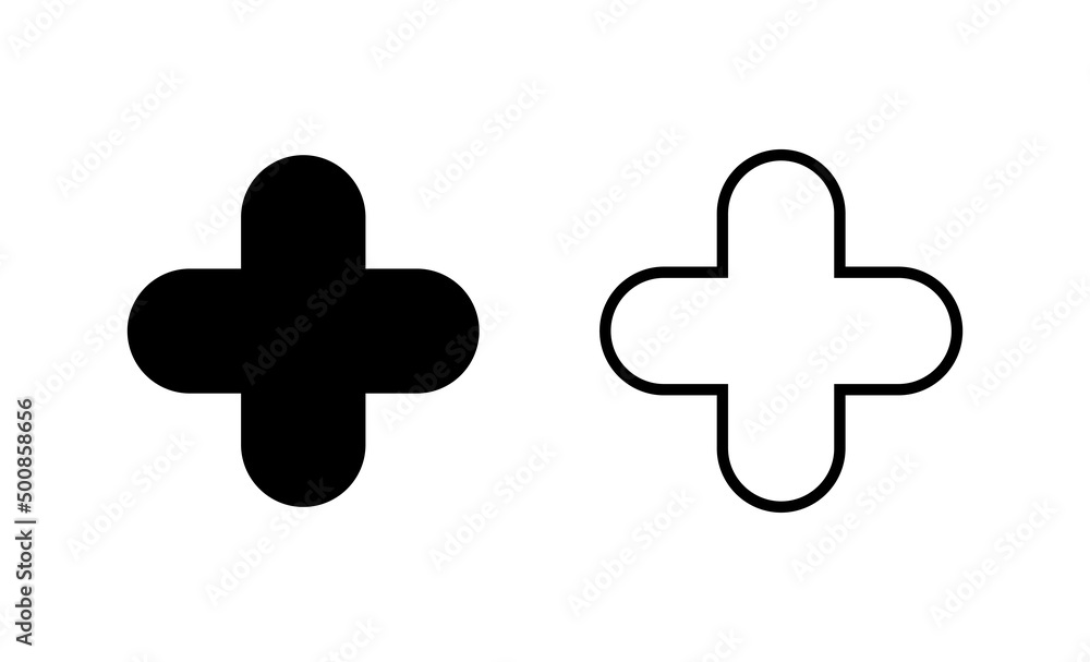 Plus icon vector. Add plus sign and symbol Plus icon vector. Add plus sign and symbol