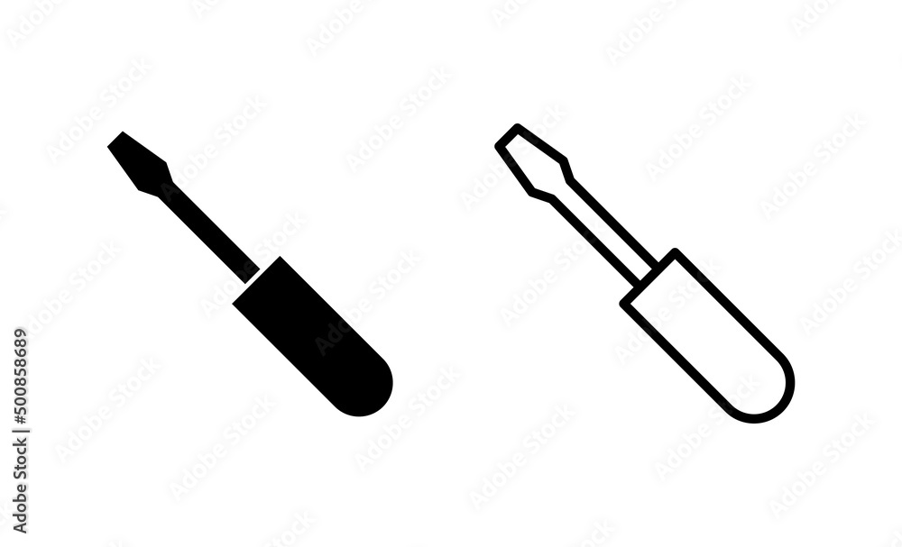 Screwdriver icon vector.tools sign and symbol Screwdriver icon vector.tools sign and symbol