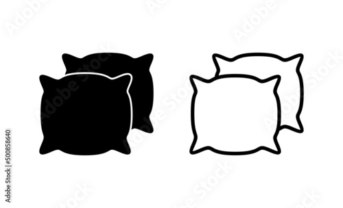 Pillow icon vector. Pillow sign and symbol. Comfortable fluffy pillow